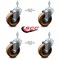 Service Caster 4 Inch High Temp Phenolic Wheel Swivel 10mm Threaded Stem Caster Set SCC SCC-TS20S414-PHSHT-M1015-4 - alternate 2